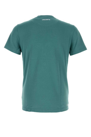 Темно-зелена поліестерова футболка LACOSTE (TH7545) Темно-зелена поліестерова футболка LACOSTE (TH7545)