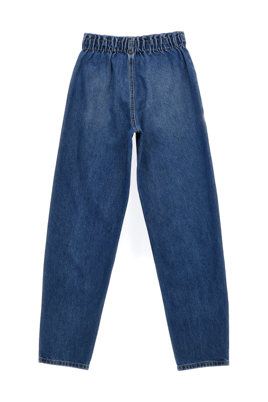 Вишивка логотипу на джинсах Синій MOSCHINO KID TEEN (HDP05UL0E29DARKBLUE)