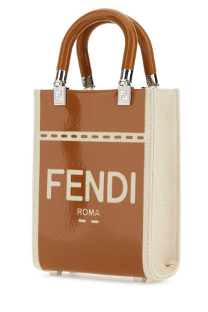 Двоколірна міні-сумочка Sunshine з канвасу FENDI (8BS051ANT7) Двоколірна міні-сумочка Sunshine з канвасу FENDI (8BS051ANT7)