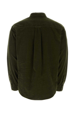 Bottle green stretch corduroy shirt DSQUARED (S74DM0874S54097)