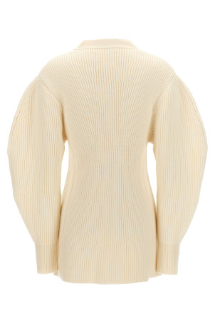 Кардиган с ребристой текстурой Белый JIL SANDER (J03HP0010J14747105) Кардиган с ребристой текстурой Белый JIL SANDER (J03HP0010J14747105)
