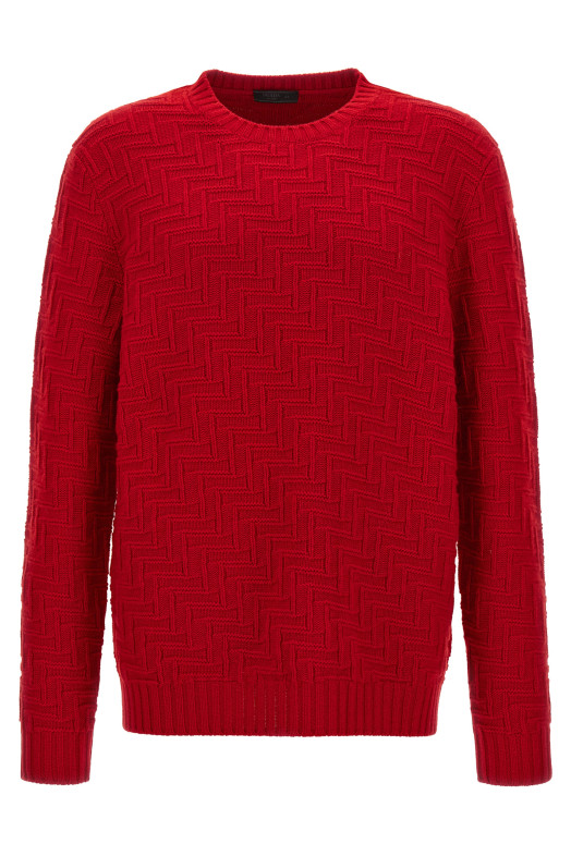 Светр з круглим вирізом Червоний PRADA (UMB888SOOO15TKF0011) Светр з круглим вирізом Червоний PRADA (UMB888SOOO15TKF0011)