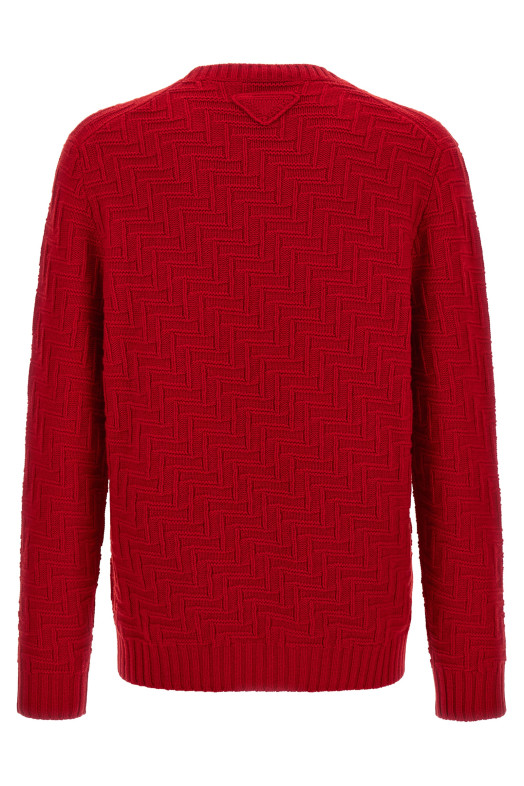 Светр з круглим вирізом Червоний PRADA (UMB888SOOO15TKF0011) Светр з круглим вирізом Червоний PRADA (UMB888SOOO15TKF0011)