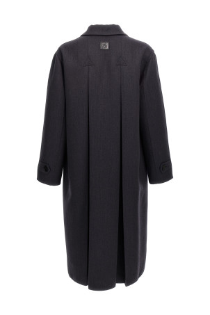 Двойное шерстяное пальто Синее FENDI (FF0816ASCMF0UV2) Двойное шерстяное пальто Синее FENDI (FF0816ASCMF0UV2)