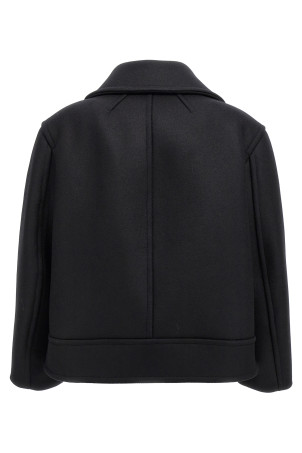 Пальто-кабанок великого розміру Чорний SAINT LAURENT (810508Y080W1000) Пальто-кабанок великого розміру Чорний SAINT LAURENT (810508Y080W1000)