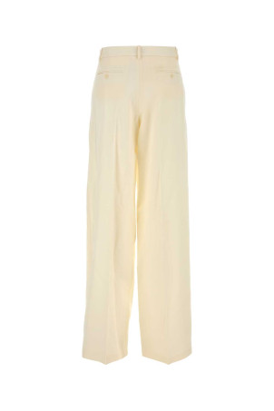 Cream wool blend wide-leg pant Beige MAGDA BUTRYM (160724)
