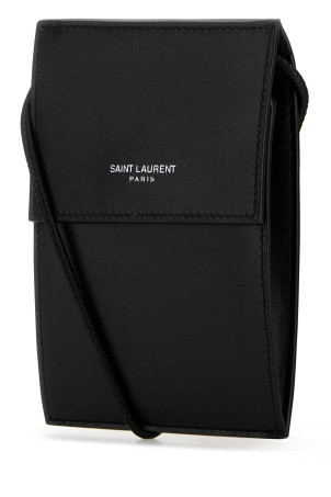 Black leather pouch Black SAINT LAURENT (8027280U90E) Black leather pouch Black SAINT LAURENT (8027280U90E)
