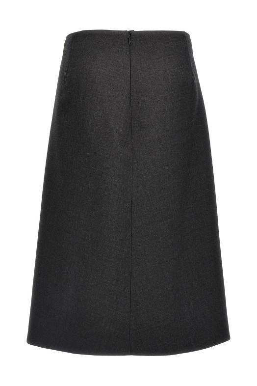 Спідниця JIL SANDER '70' сірого кольору (J01MA0148J40203012) Спідниця JIL SANDER '70' сірого кольору (J01MA0148J40203012)