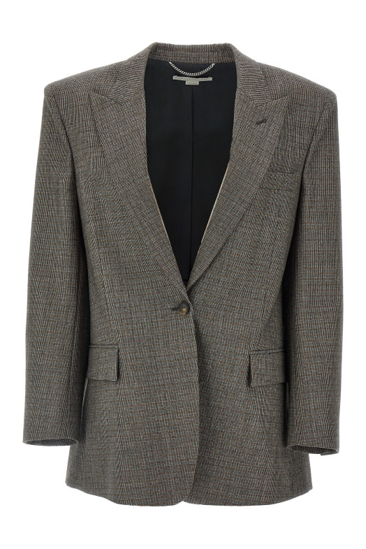 Однобортний блейзер з мікро-гусячою лапкою Сірий STELLA MCCARTNEY (6501233EJ7902425) Однобортний блейзер з мікро-гусячою лапкою Сірий STELLA MCCARTNEY (6501233EJ7902425)