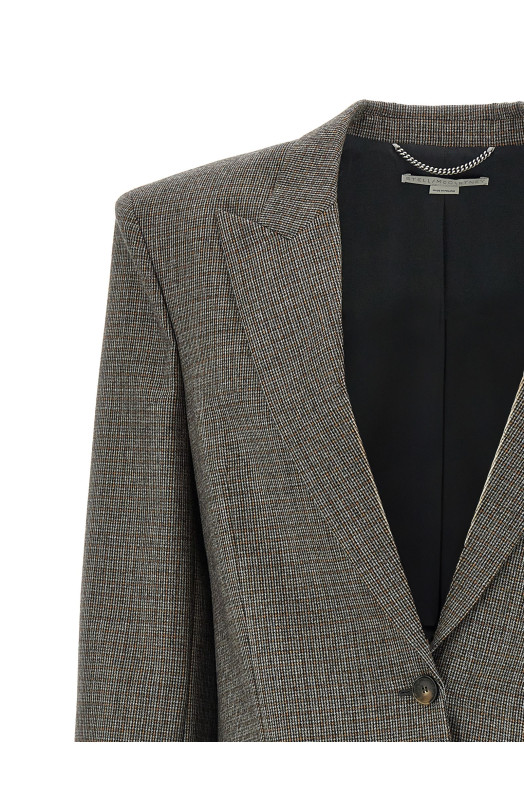 Однобортний блейзер з мікро-гусячою лапкою Сірий STELLA MCCARTNEY (6501233EJ7902425) Однобортний блейзер з мікро-гусячою лапкою Сірий STELLA MCCARTNEY (6501233EJ7902425)