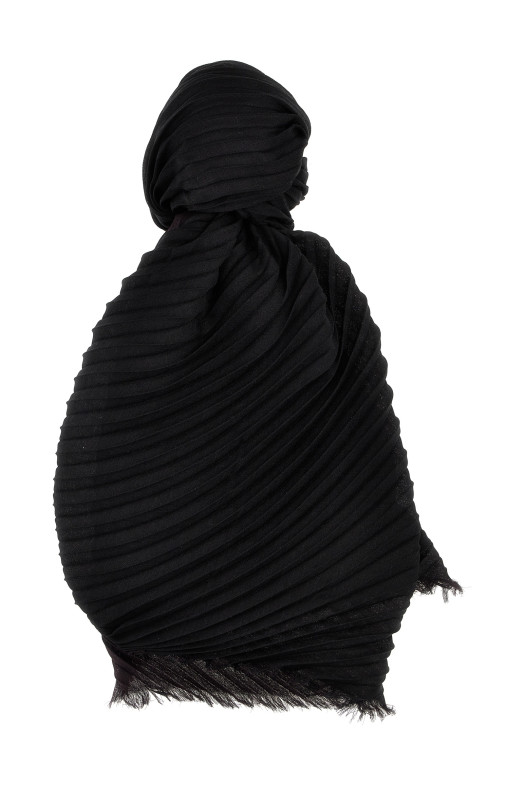 'Double Pleats' stole Black 'Double Pleats' stole Black