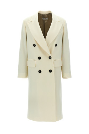 Double-breasted coat White Double-breasted coat White