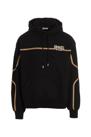 Waved Logo' hoodie Black