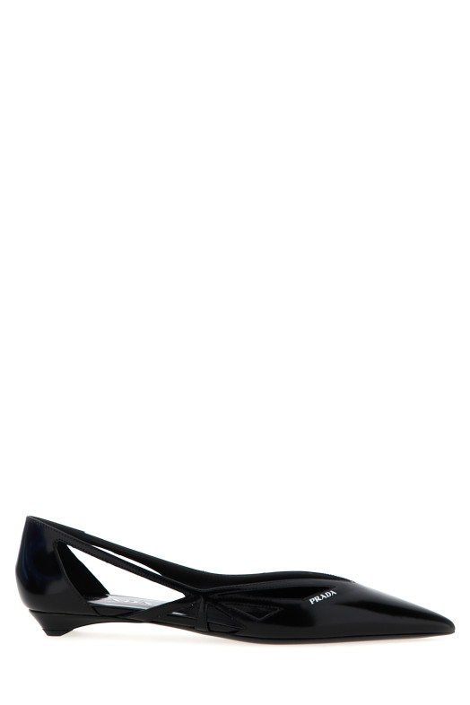 Балетки з вирізаної шкіри Чорні PRADA (1F732NFD015055F0002)