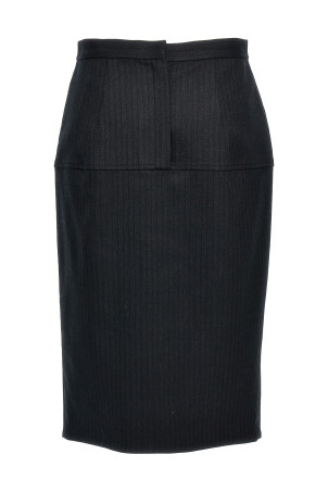 Pinstriped wool skirt Gray Pinstriped wool skirt Gray