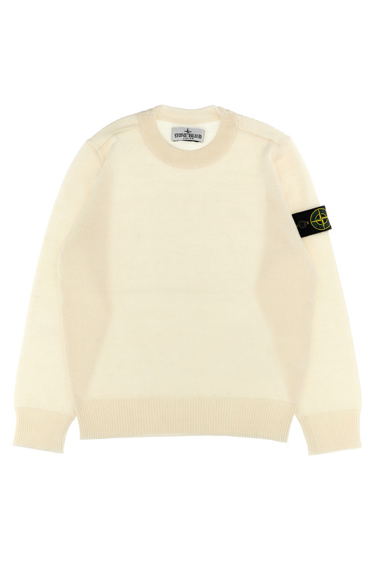 Светр з логотипом Білий STONE ISLAND JUNIOR (8116509C4V0099) Светр з логотипом Білий STONE ISLAND JUNIOR (8116509C4V0099)