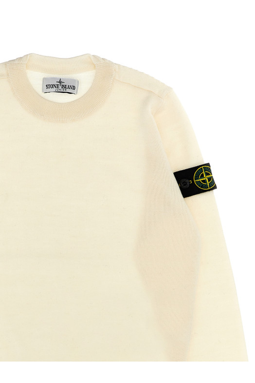 Светр з логотипом Білий STONE ISLAND JUNIOR (8116509C4V0099) Светр з логотипом Білий STONE ISLAND JUNIOR (8116509C4V0099)