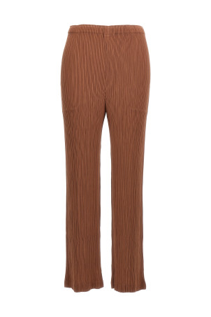 Брюки «Hatching Pleats» коричневые (IM48FF12148)