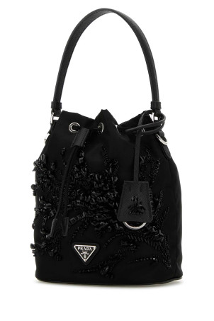 Black nylon bucket bag Black PRADA (1BE067VWRM2C4Q) Black nylon bucket bag Black PRADA (1BE067VWRM2C4Q)