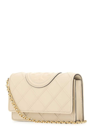 Кожаная сумочка Fleming цвета слоновой кости TORY BURCH (138853) Кожаная сумочка Fleming цвета слоновой кости TORY BURCH (138853)