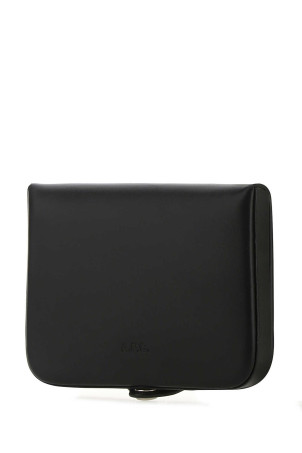 Black leather card holder Black A.P.C. (PXAWVH63176)