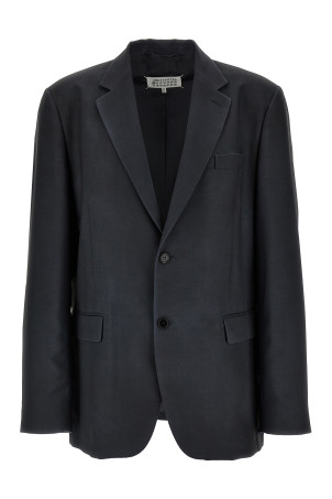 Однобортный блейзер из мохера Серый MAISON MARGIELA (S51BN0431M35141859) Однобортный блейзер из мохера Серый MAISON MARGIELA (S51BN0431M35141859)