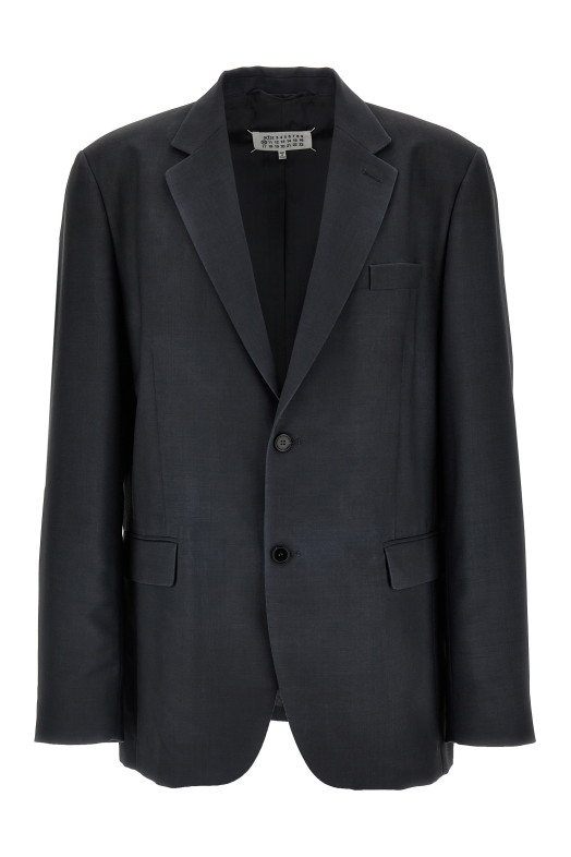 Single-breasted mohair blazer Gray Single-breasted mohair blazer Gray