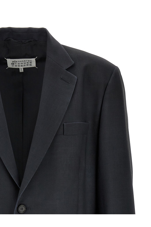 Single-breasted mohair blazer Gray Single-breasted mohair blazer Gray