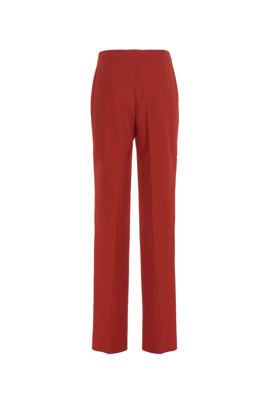 Прямі брюки зі складкою Червоні FERRAGAMO (0761716RED)