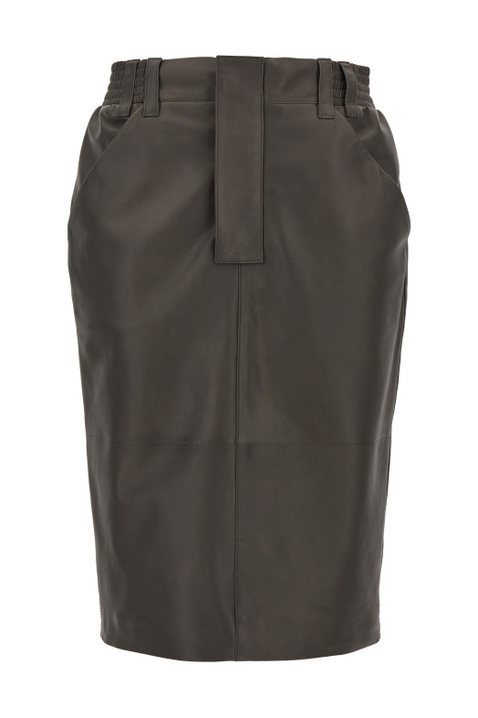 Кожаная юбка Серая SAINT LAURENT (803422YCEP21243) Кожаная юбка Серая SAINT LAURENT (803422YCEP21243)