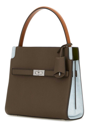 Mud leather Double Lee Radziwill hand bag Blue TORY BURCH (158716) Mud leather Double Lee Radziwill hand bag Blue TORY BURCH (158716)