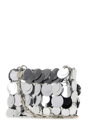 Срібна максі-сумочка на плече з паєтками PACO RABANNE (23ASS0137PLX001) Срібна максі-сумочка на плече з паєтками PACO RABANNE (23ASS0137PLX001)