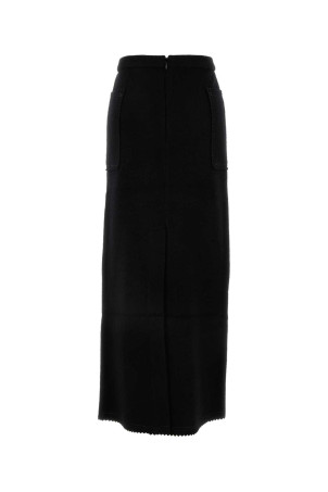 Чорна спідниця з вовняної суміші Galosce MAX MARA (2421306013600)