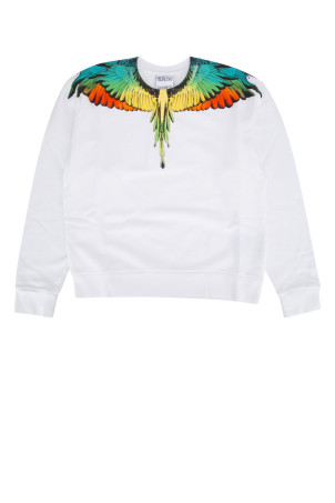 ICON WINGS REGULAR CREWNECK WHITE MULTIC MARCELO BURLON ДИТЯЧИЙ (CBBA001F24FLE001) MARCELO BURLON KIDS ICON WINGS REGULAR CREWNECK WHITE MULTIC MARCELO BURLON ДИТЯЧИЙ (CBBA001F24FLE001) MARCELO BURLON KIDS