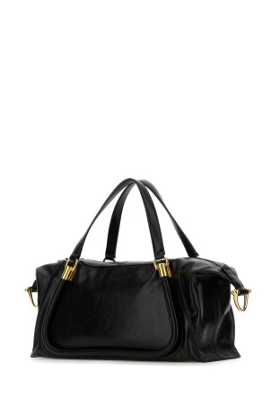 Черная кожаная сумка для покупок Paraty 24 CHLOE (CHC24AS750N82) CHLOÉ