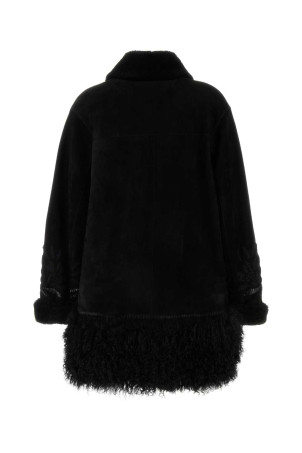 Black shearling jacket ERMANNO SCERVINO (D450D711LRSHMNF) Black shearling jacket ERMANNO SCERVINO (D450D711LRSHMNF)