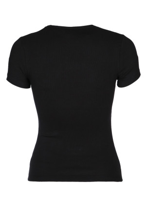 SLIM BADGE RIB TEE Black TOMMY HILFIGER JEANS (DW0DW17881)