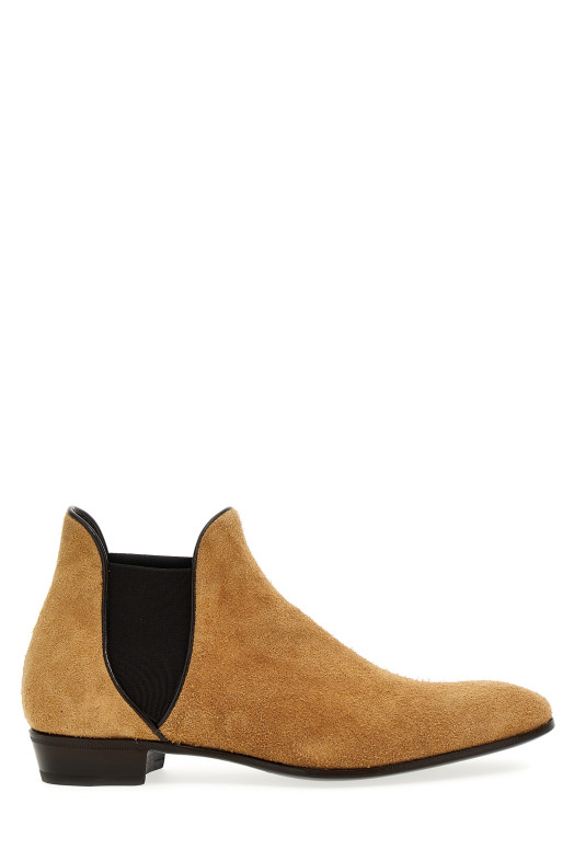 Desert enamel' ankle boots Brown