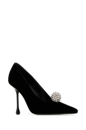 Черные бархатные туфли-лодочки JIMMY CHOO (ORBPUMP95IQB) Черные бархатные туфли-лодочки JIMMY CHOO (ORBPUMP95IQB)
