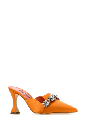 Оранжевые атласные туфли-муле MANOLO BLAHNIK (PERMU2241693) Оранжевые атласные туфли-муле MANOLO BLAHNIK (PERMU2241693)