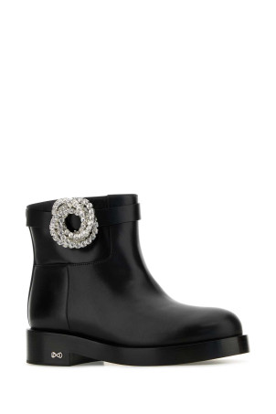 Black leather Galaxy ankle boots Black MACH&MACH (PF24S075140CLFBLK) Black leather Galaxy ankle boots Black MACH&MACH (PF24S075140CLFBLK)
