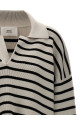 Striped polo sweater Black-grey Striped polo sweater Black-grey