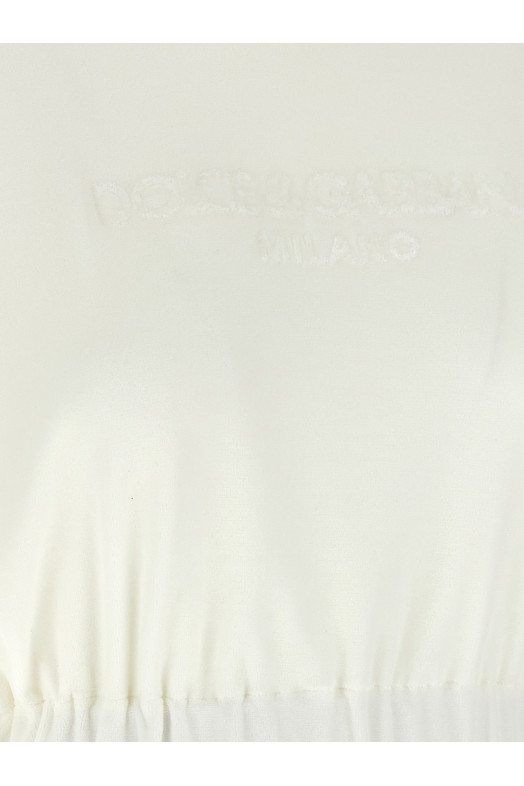 Топ с логотипом из синели Белый DOLCE & GABBANA (F8U45ZGDBZTS9995) Топ с логотипом из синели Белый DOLCE & GABBANA (F8U45ZGDBZTS9995)