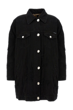 Довга куртка з деніму Чорний DOLCE & GABBANA (F9P47DG8HL7S9001) DOLCE & GABBANA Довга куртка з деніму Чорний DOLCE & GABBANA (F9P47DG8HL7S9001) DOLCE & GABBANA