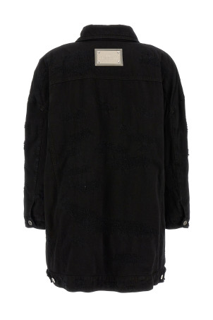 Довга куртка з деніму Чорний DOLCE & GABBANA (F9P47DG8HL7S9001) DOLCE & GABBANA Довга куртка з деніму Чорний DOLCE & GABBANA (F9P47DG8HL7S9001) DOLCE & GABBANA