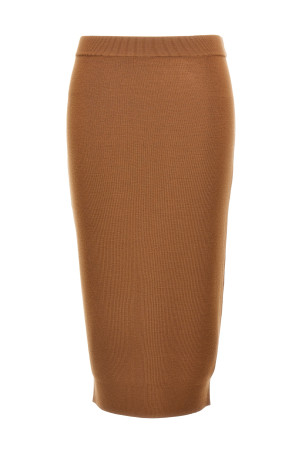 Шерстяная юбка Коричневый SAINT LAURENT 809129Y76WQ2684 Шерстяная юбка Коричневый SAINT LAURENT 809129Y76WQ2684