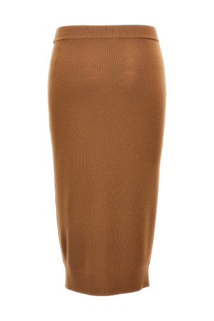 Шерстяная юбка Коричневый SAINT LAURENT 809129Y76WQ2684 Шерстяная юбка Коричневый SAINT LAURENT 809129Y76WQ2684