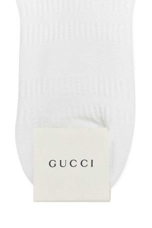 Белые носки из эластичного хлопкового смесового материала GUCCI (7507054GADU) Белые носки из эластичного хлопкового смесового материала GUCCI (7507054GADU)