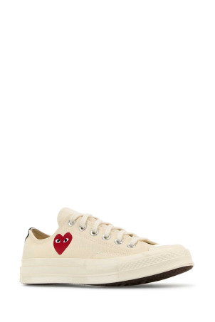 Кроссовки Comme Des Garçons X Converse из слоновой кости, белые COMME DES GARÇONS PLAY (AZK128001) Кроссовки Comme Des Garçons X Converse из слоновой кости, белые COMME DES GARÇONS PLAY (AZK128001)