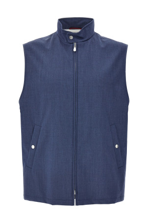 Вовняний жилет Синій BRUNELLO CUCINELLI MM4506521CKG58